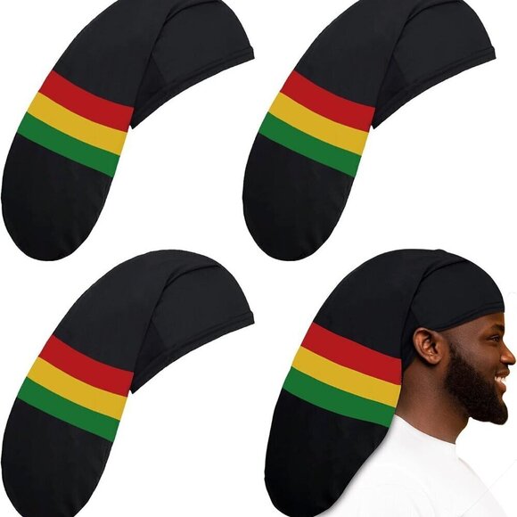 Other - 4 Pieces Unisex Dreadlock Cap Long Hair Dreads Head Wrap Sleeping Cap Hair Acces